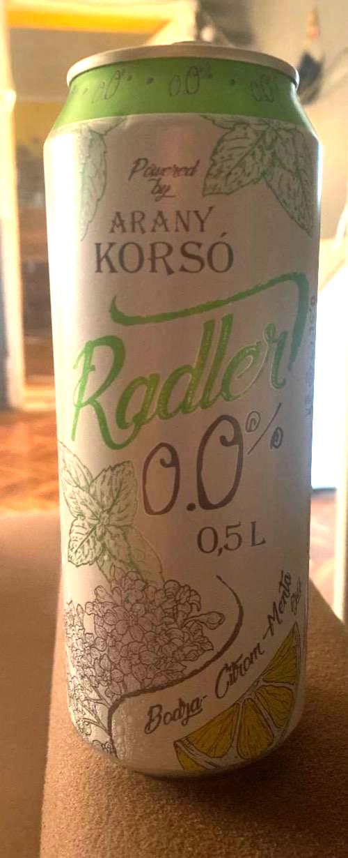 Képek - Arany korsó radler 0.0% Bodza-citrom-menta