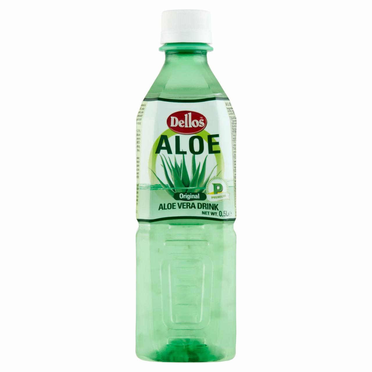 Képek - Dellos aloe vera ízesítésű szénsavmentes üdítőital aloe vera darabokkal 500 ml