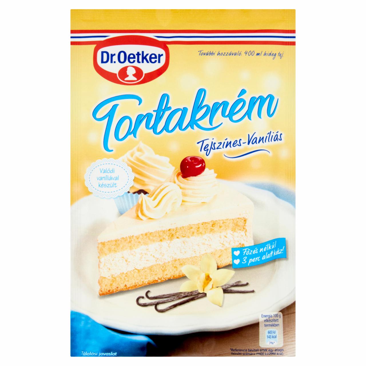 Képek - Dr. Oetker Tejszínes-Vaníliás Tortakrém alappor 130 g