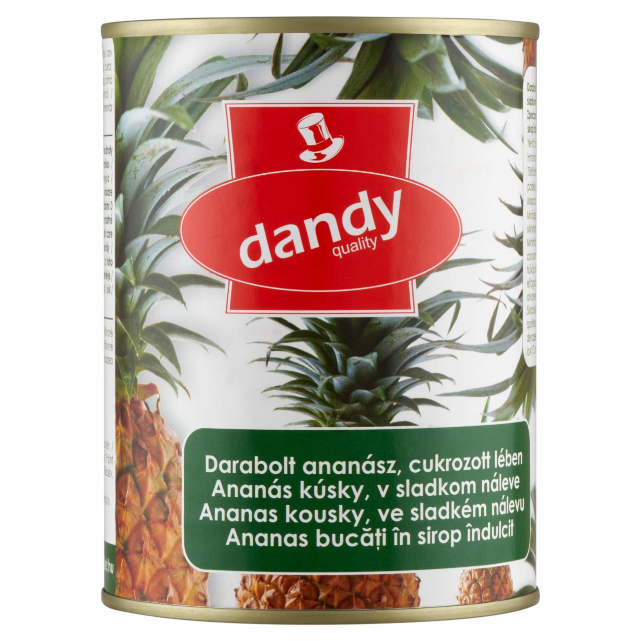 Képek - Dandy darabolt ananász, cukrozott lében 565 g