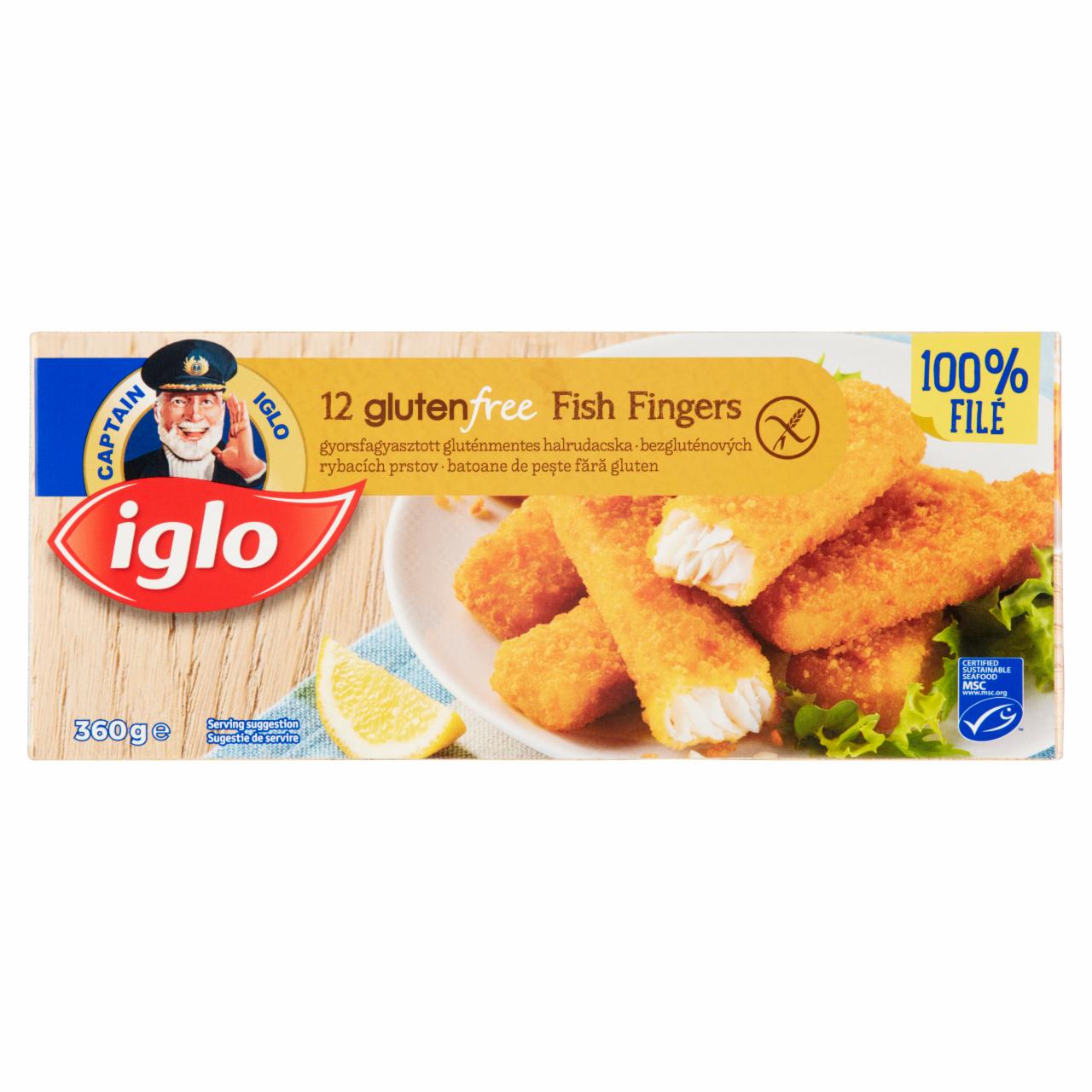 Képek - Iglo gyorsfagyasztott gluténmentes halrudacska 12 x 30 g (360 g)