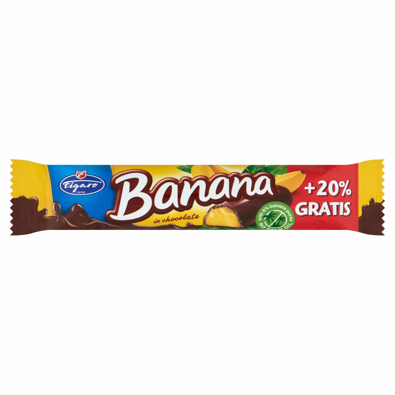 Képek - Figaro étcsokoládéval bevont banános habos zselé szelet 30 g