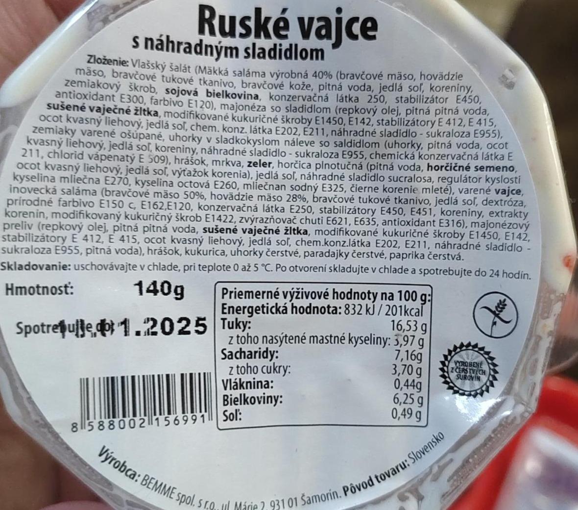 Képek - Ruské vajce s náhradným sladidlom BEMME s.r.o.