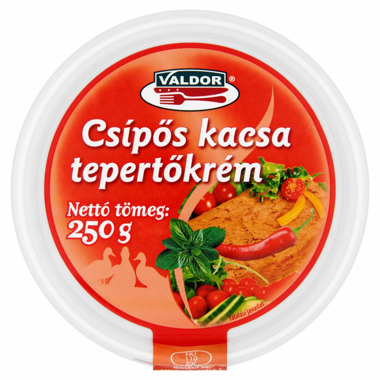 Képek - Valdor csípős kacsa tepertőkrém 250 g