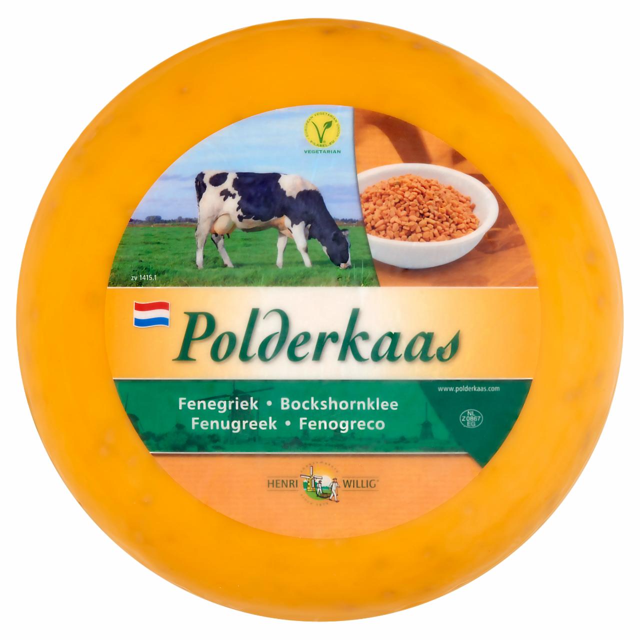 Képek - Polderkaas holland zsíros, félkemény gouda sajt, görögszénával