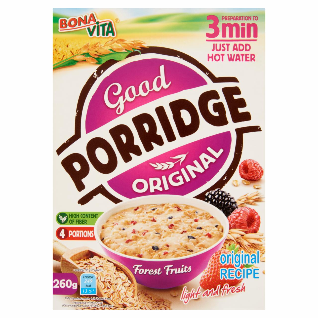 Képek - Bona Vita Good Porridge zabkása erdei gyümölccsel 4 x 65 g