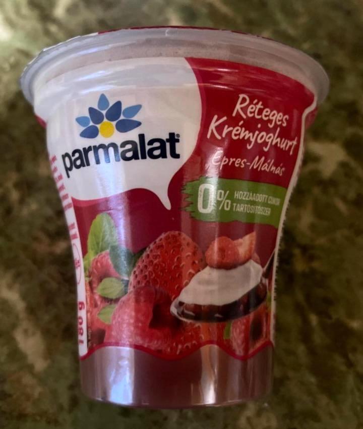 Képek - Dolce epres-málnás réteges krémjoghurt Parmalat