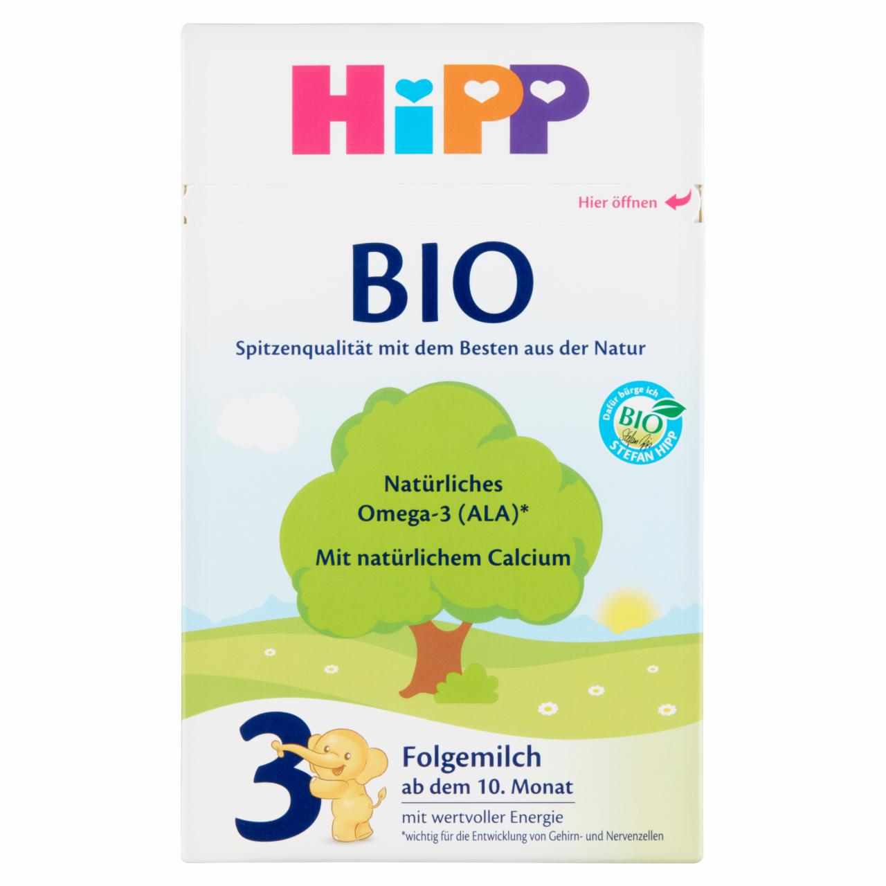 Képek - HiPP 3 BIO tejalapú anyatej-kiegészítő tápszer 10 hónapos kortól 2 x 300 g (600 g)