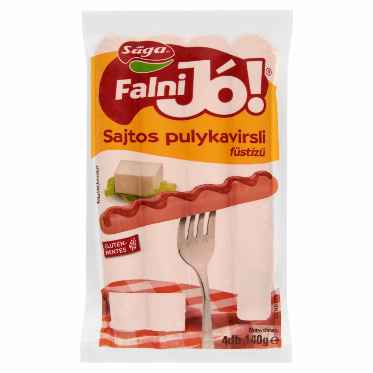 Képek - Sága Falni jó! füstízű sajtos pulykavirsli 4 db 140 g