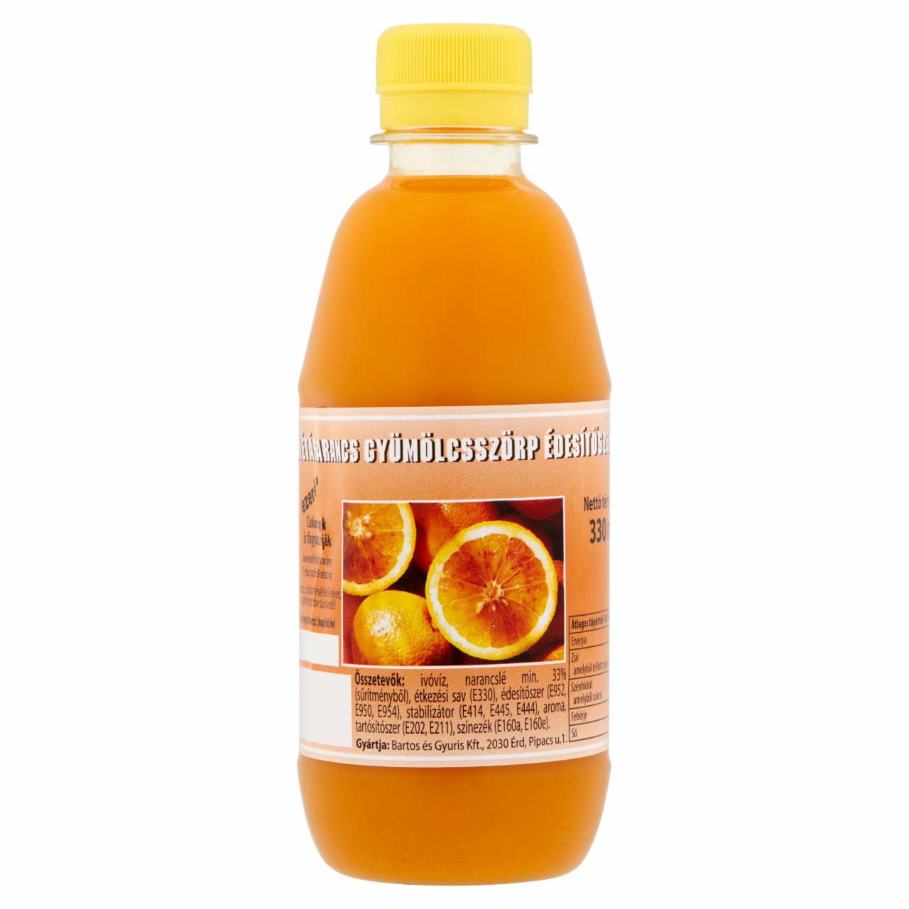 Képek - Diétás narancs gyümölcsszörp édesítőszerrel 330 ml