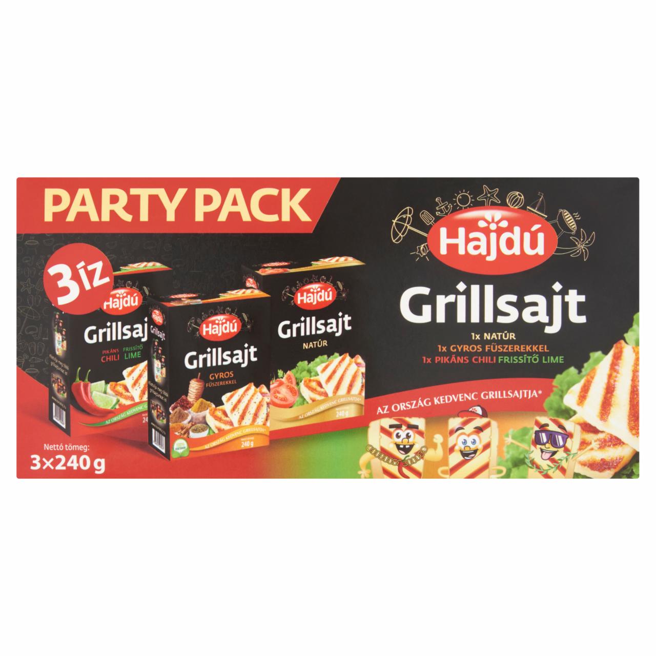 Képek - Hajdú Party Pack grillsajt 3 x 240 g