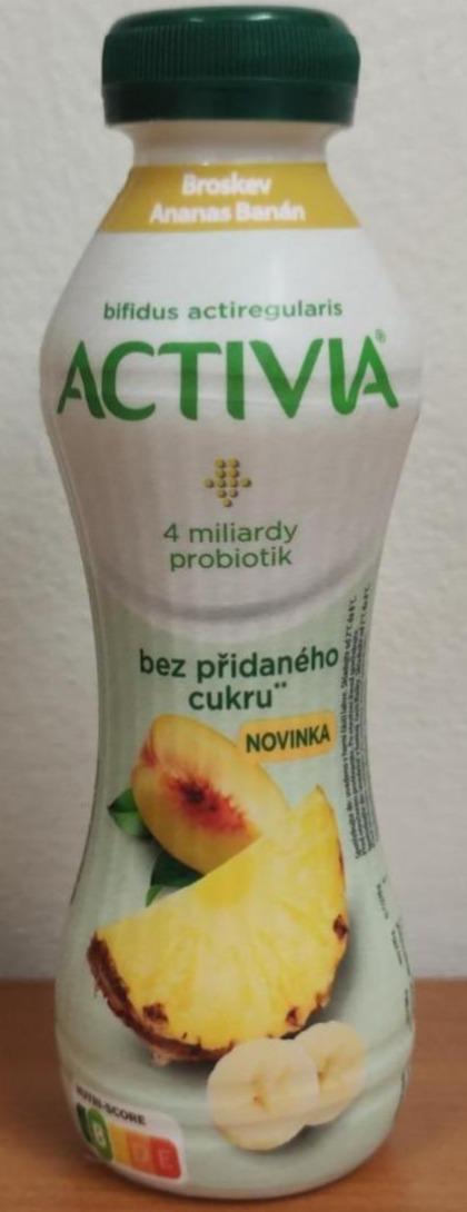Képek - Activia no added sugar, peach, pineapple, banana Danone