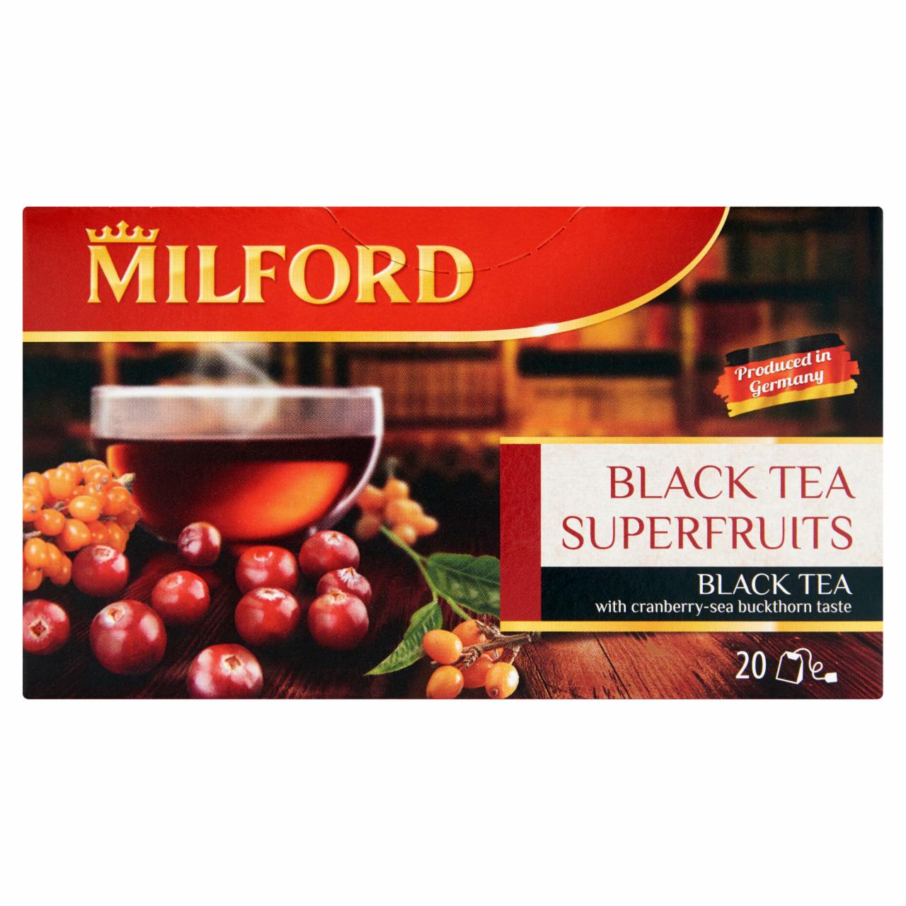 Képek - Milford Black Tea Superfruits fekete tea szupergyümölcsökkel 20 filter 35 g