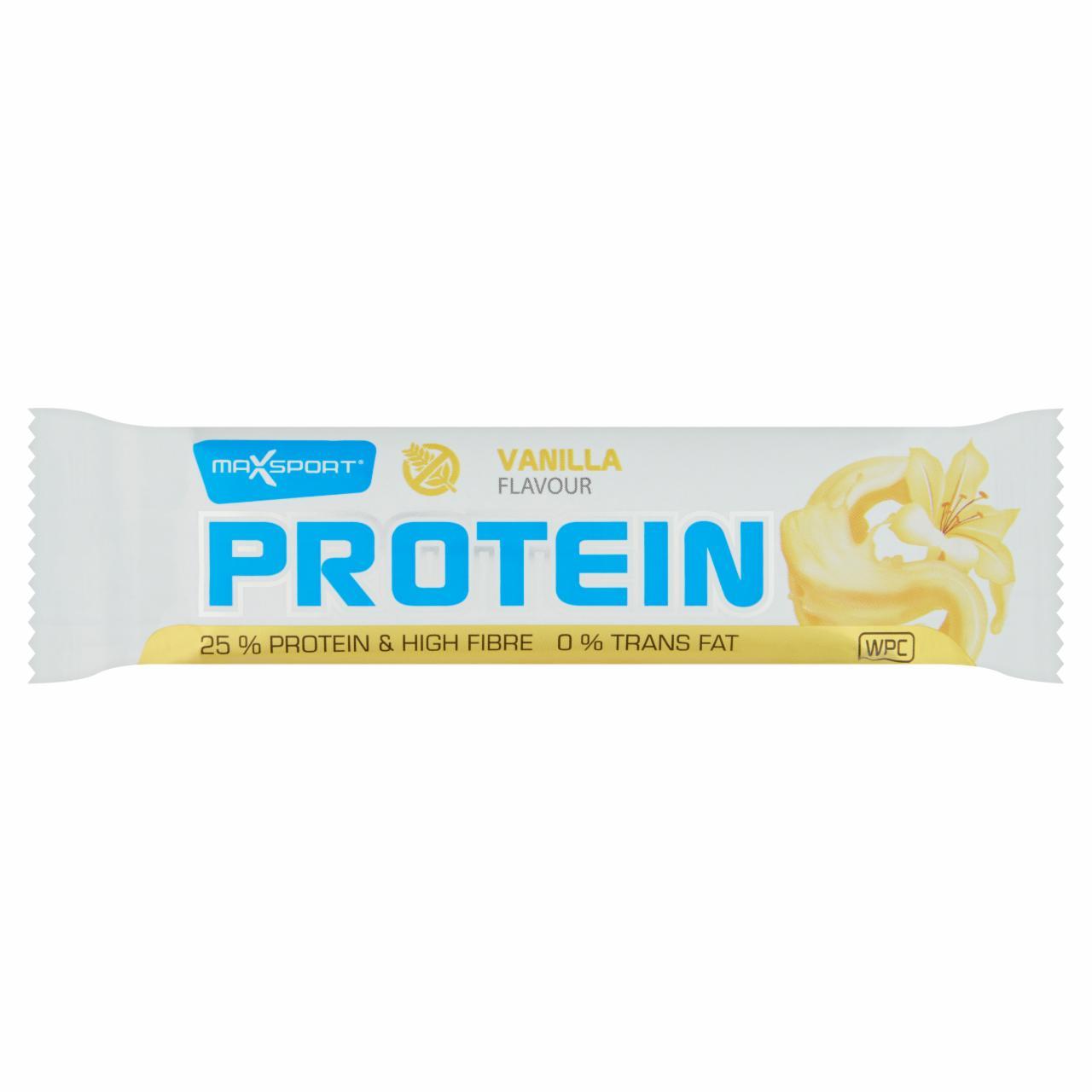 Képek - Protein gluténmentes, vanília ízű fehérje tartalmú szelet fehér bevonattal MaxSport
