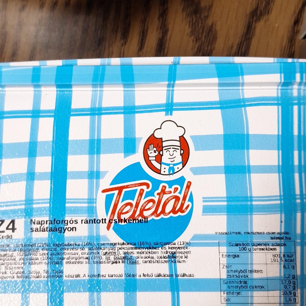 Képek - Napraforgós rántott csirkemell salátaágyon Teletál