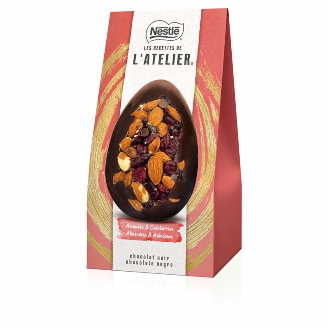 Képek - Nestlé L'Atelier étcsokoládé tojás mandula és áfonya keverékkel 100 g