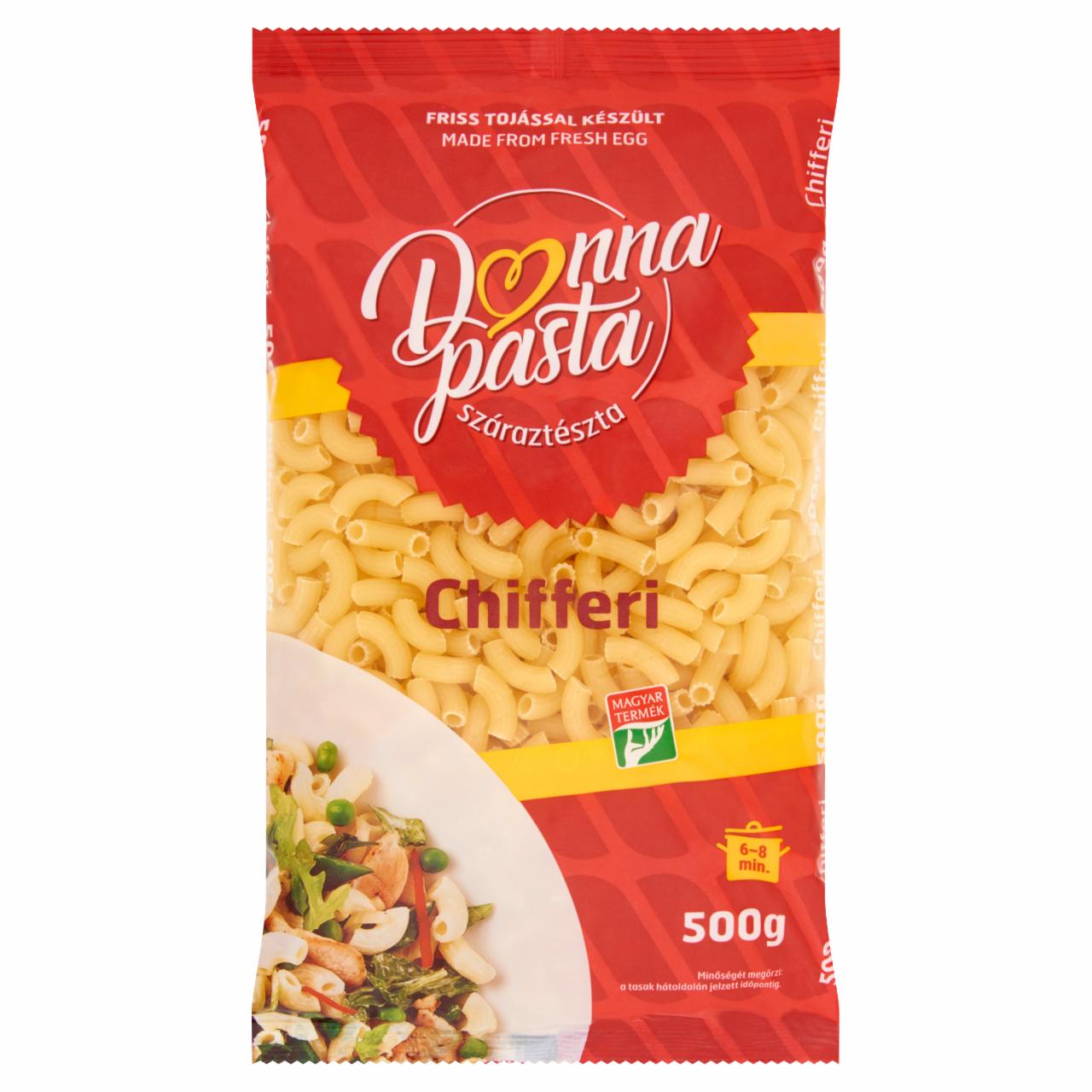 Képek - Donna Pasta szarvacska 1 tojásos száraztészta 500 g