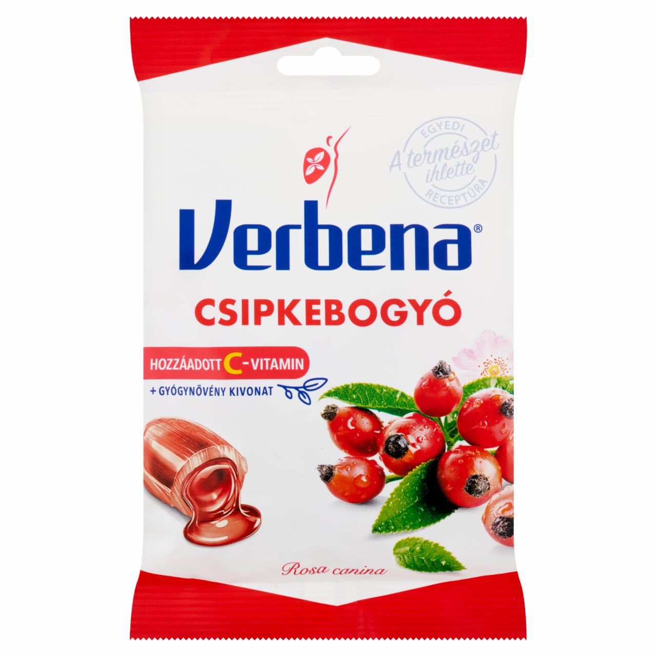 Képek - Verbena töltött keménycukorka csipkebogyó kivonattal és C-vitaminnal 60 g
