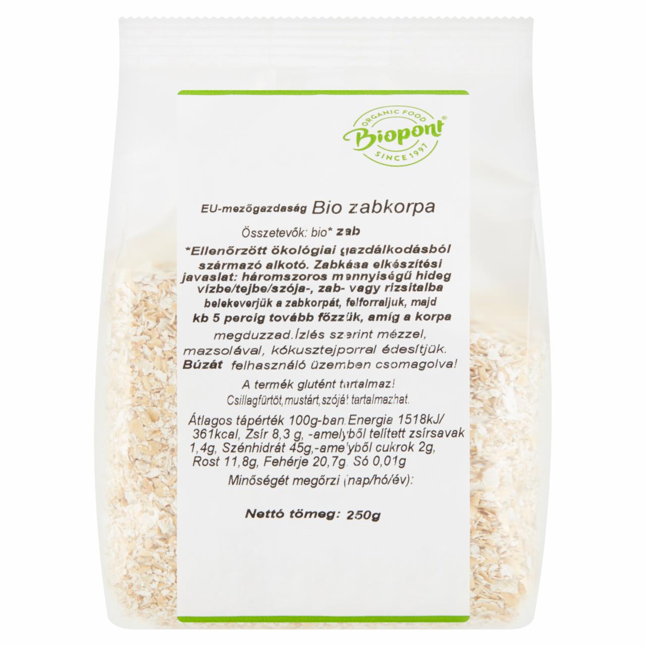 Képek - Biopont BIO zabkorpa 250 g