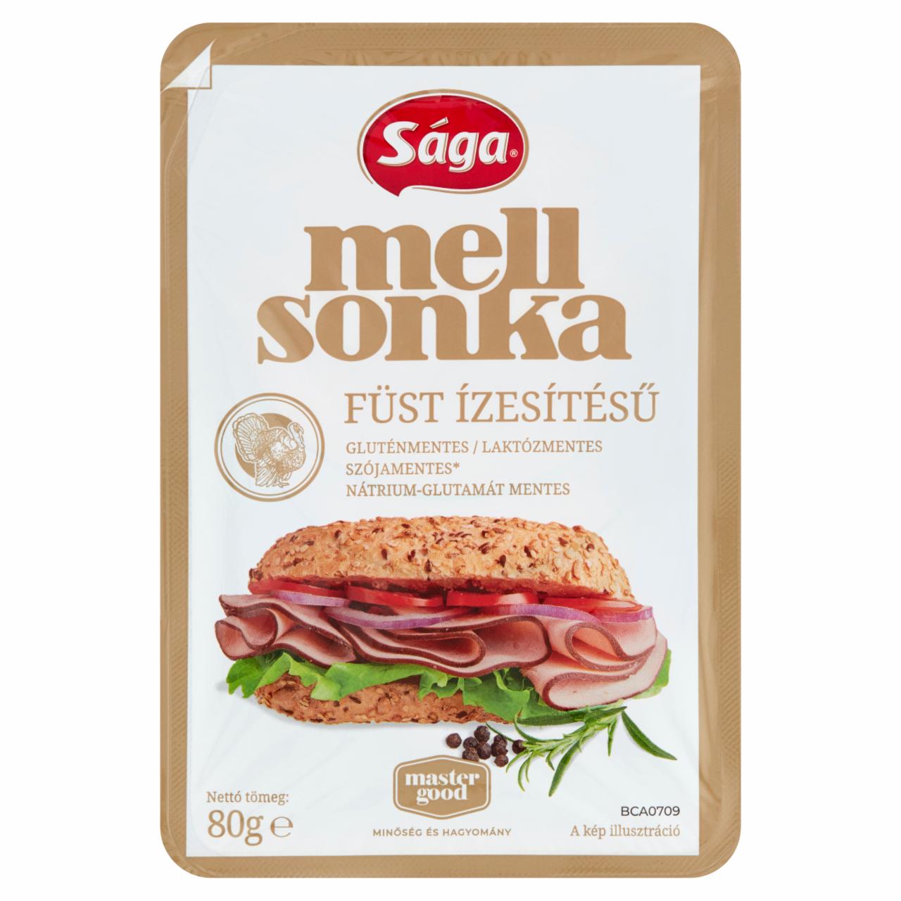 Képek - Sága füst ízesítésű szeletelt pulyka mellsonka 80 g