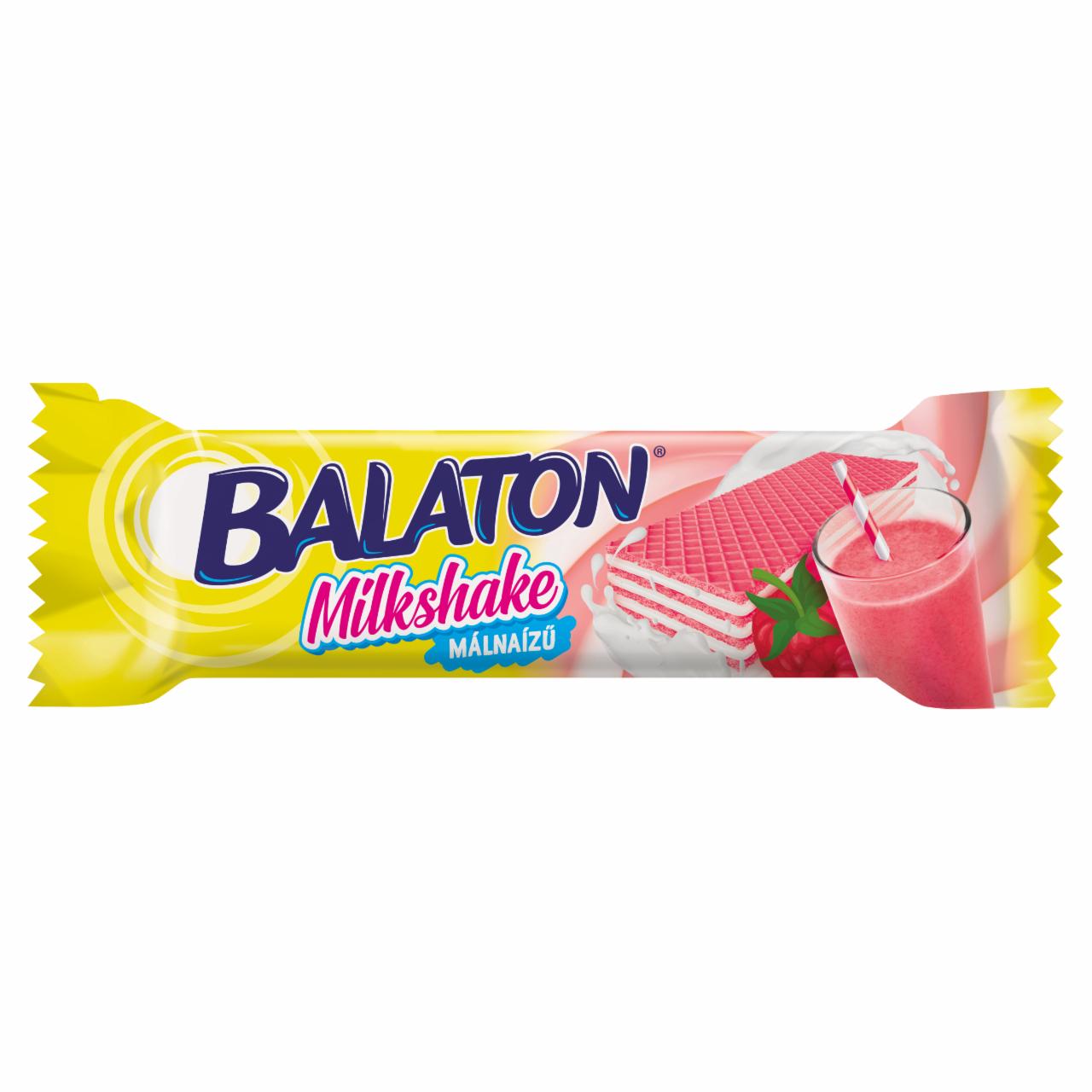 Képek - Balaton Milkshake málnaízű tejes krémmel töltött természetesen színezett ostya 31 g
