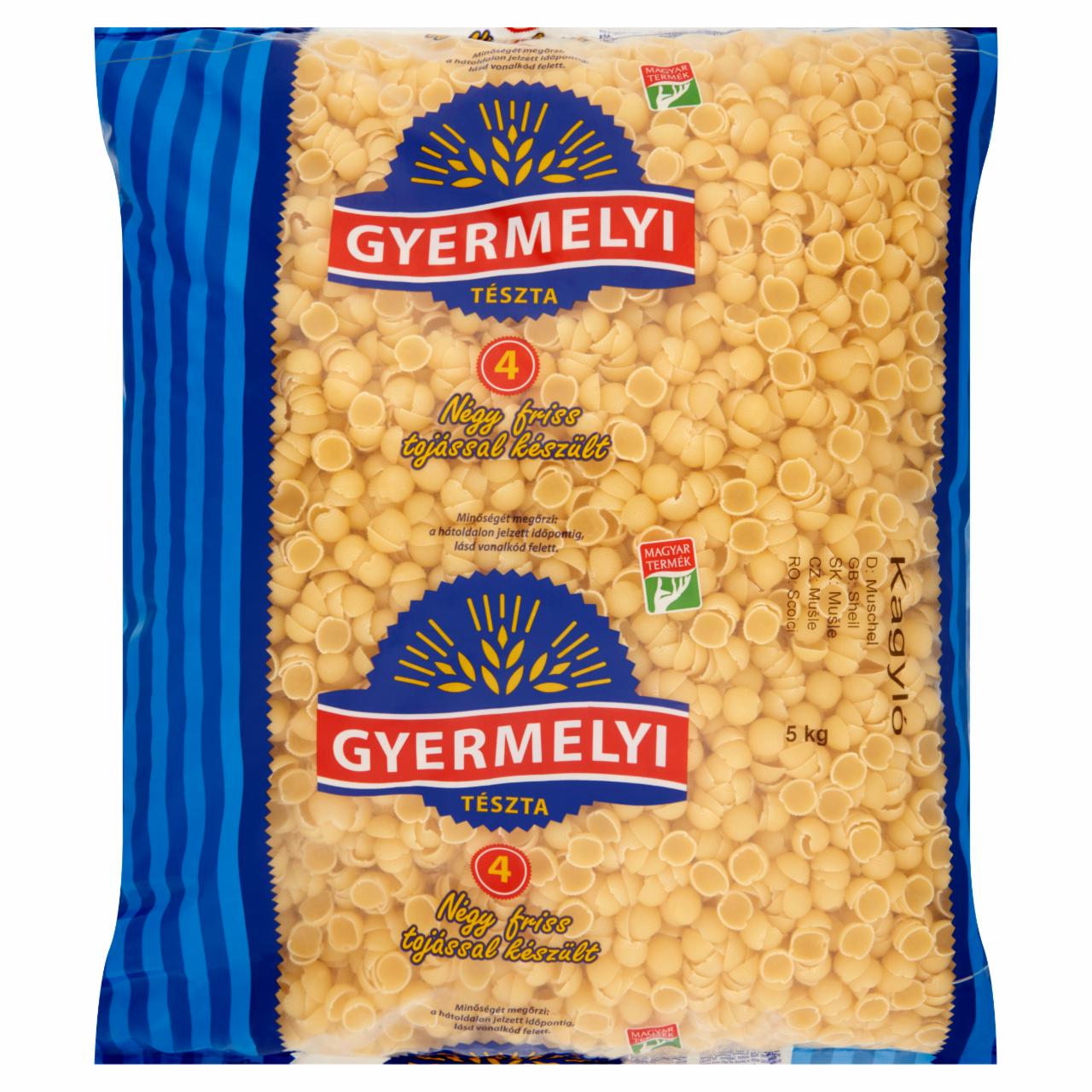 Képek - Gyermelyi kagyló 4 tojásos száraztészta 5 kg