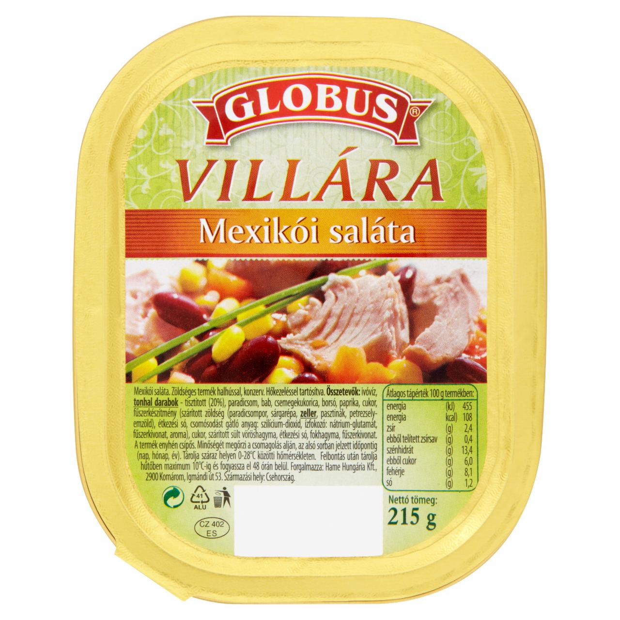 Képek - Globus Villára mexikói saláta