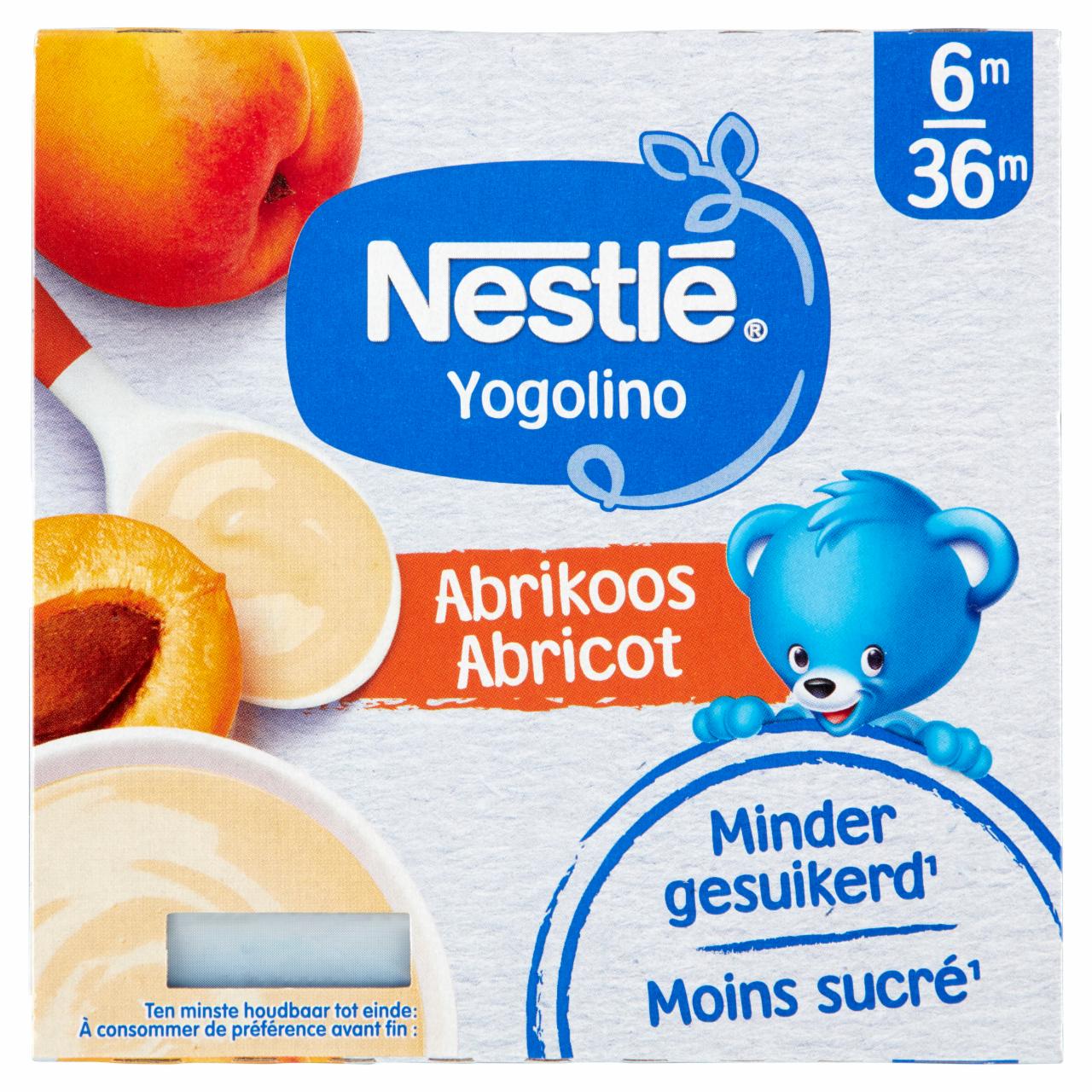 Képek - Nestlé Yogolino tejalapú sárgabarackos bébidesszert 6-36 hónapos korig 4 x 100 g (400 g)