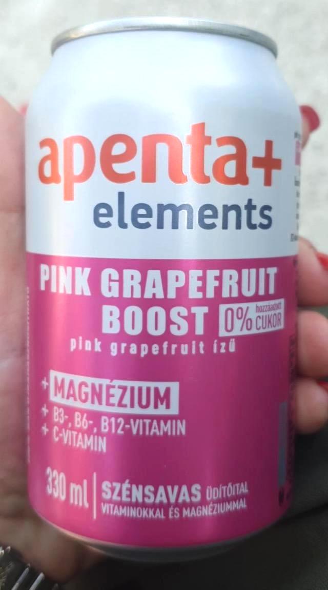 Képek - Apenta+ Elements Pink Grapefruit Boost pink grapefruit ízű szénsavas üdítőital 330 ml