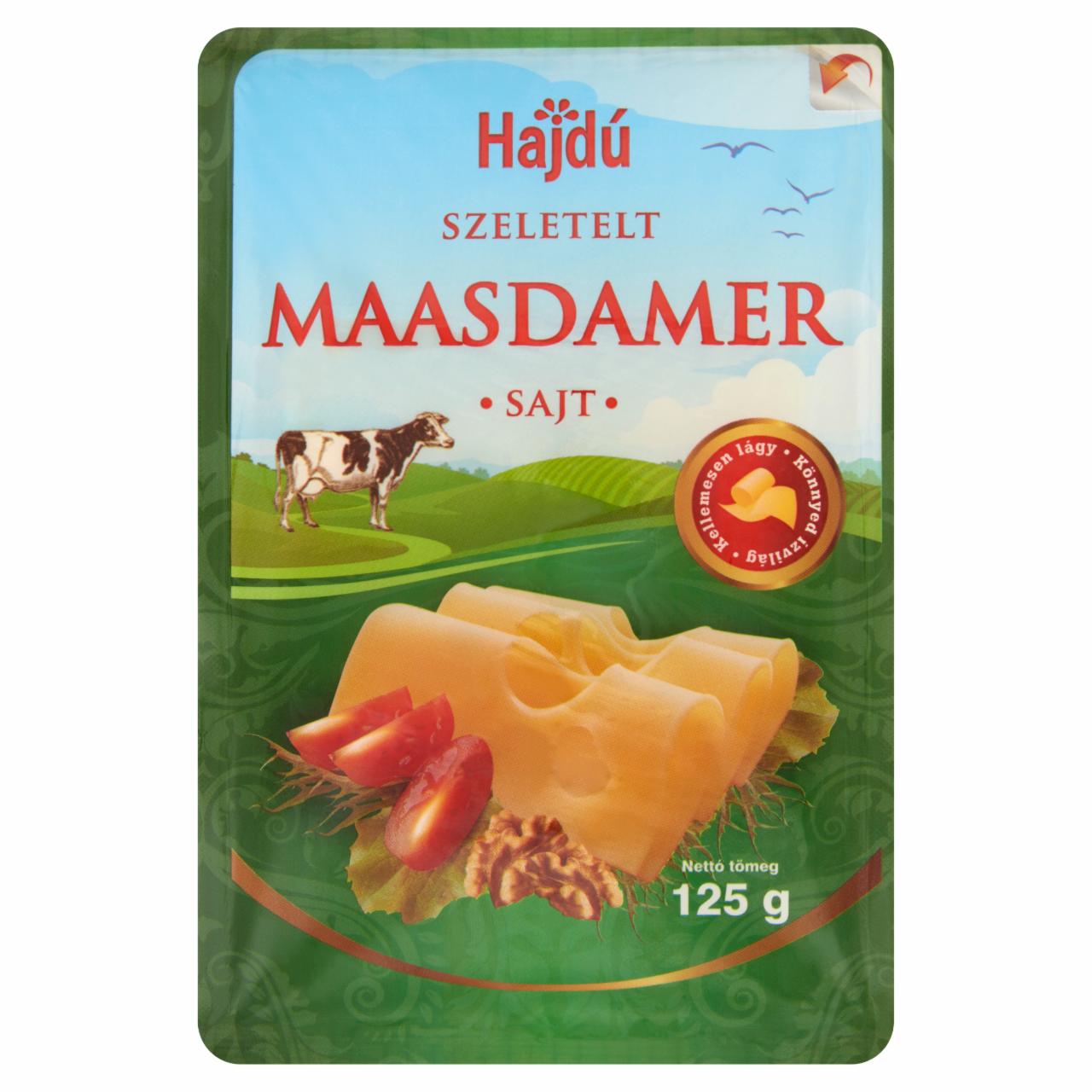Képek - Hajdú Maasdammer szeletelt sajt 125g
