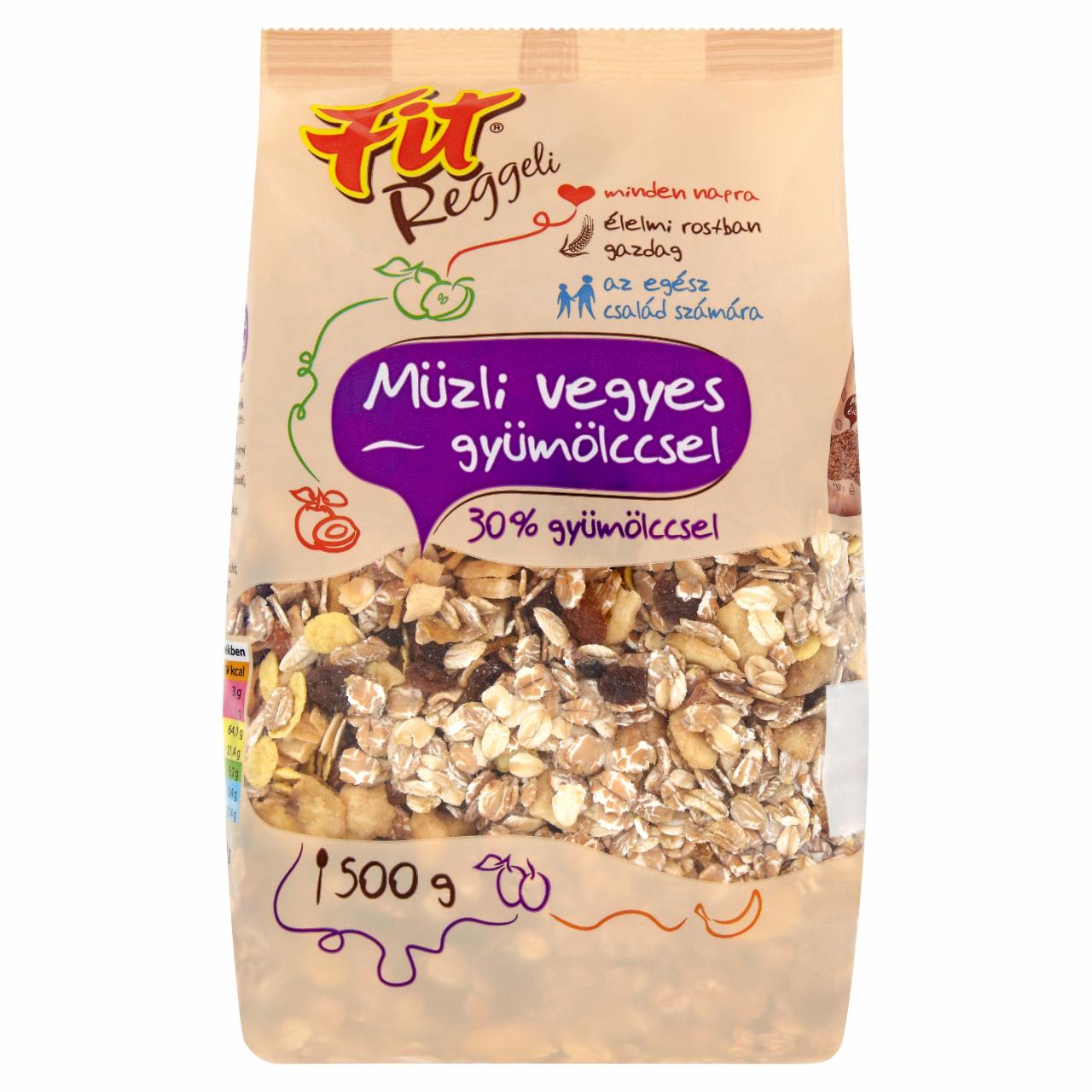 Képek - Fit Reggeli müzli vegyes gyümölccsel 500 g