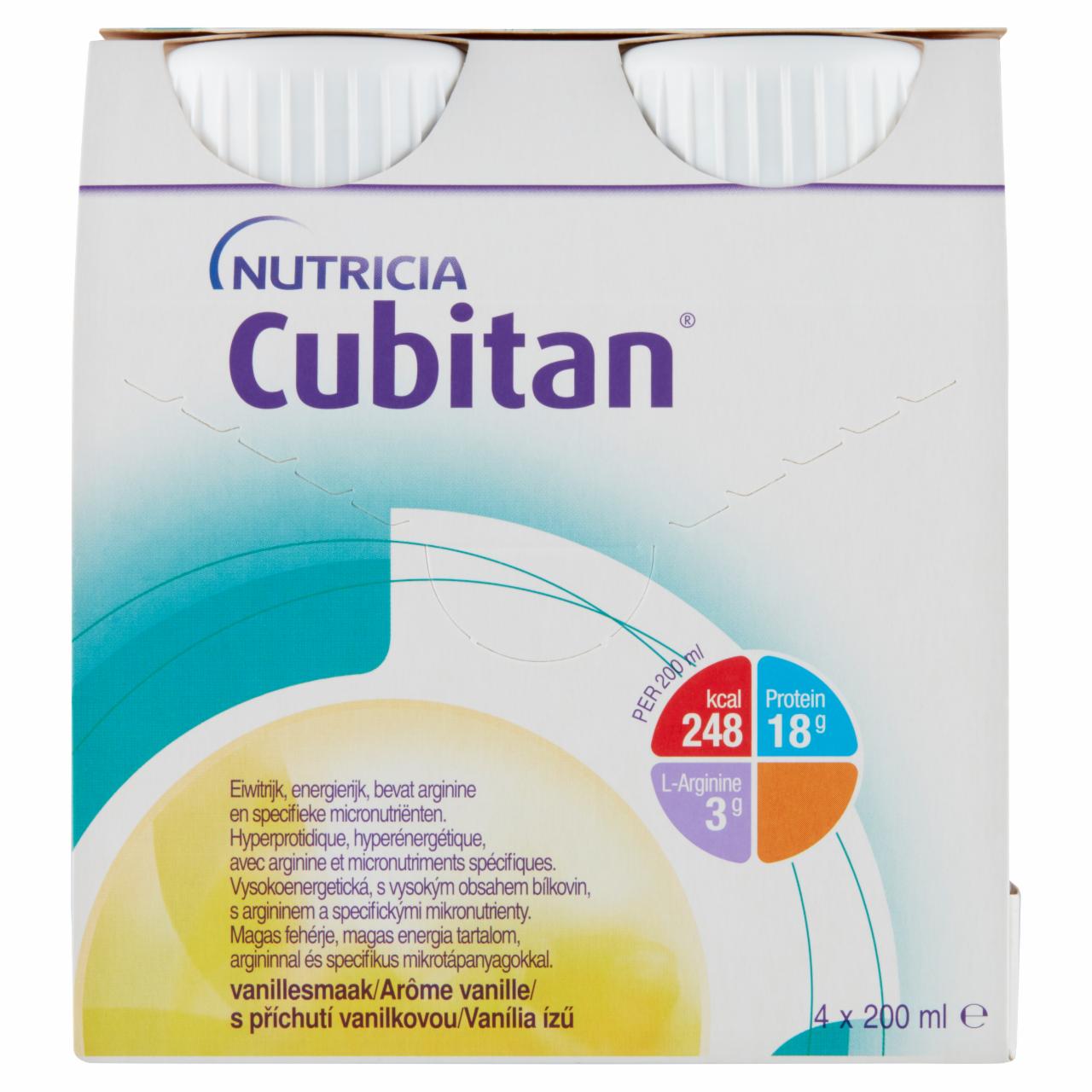 Képek - Cubitan vanília ízű speciális gyógyászati célra szánt élelmiszer 4 x 200 ml