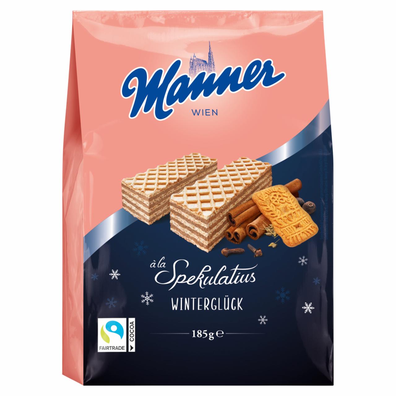 Képek - Manner ropogós ostyaszeletek mandulás-karamellás krémtöltelékkel 185 g 