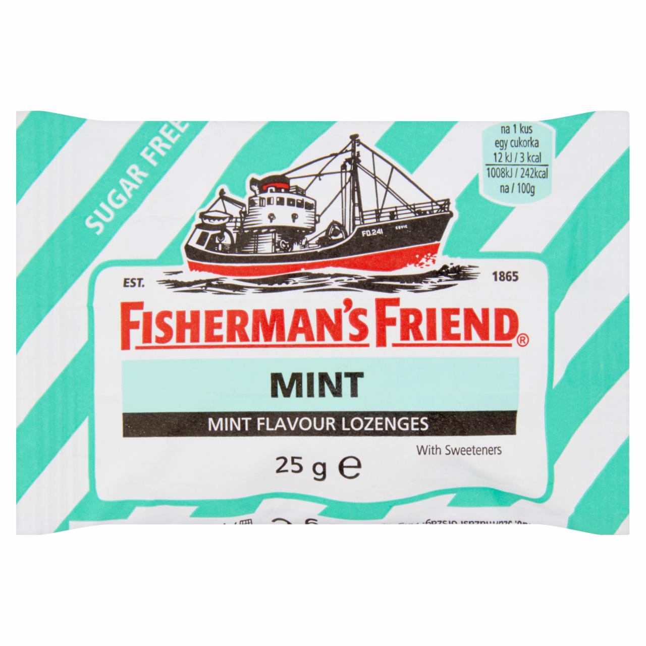 Képek - Fisherman's Friend cukormentes borsmenta ízű töltetlen keménycukorka édesítőszerekkel 25 g