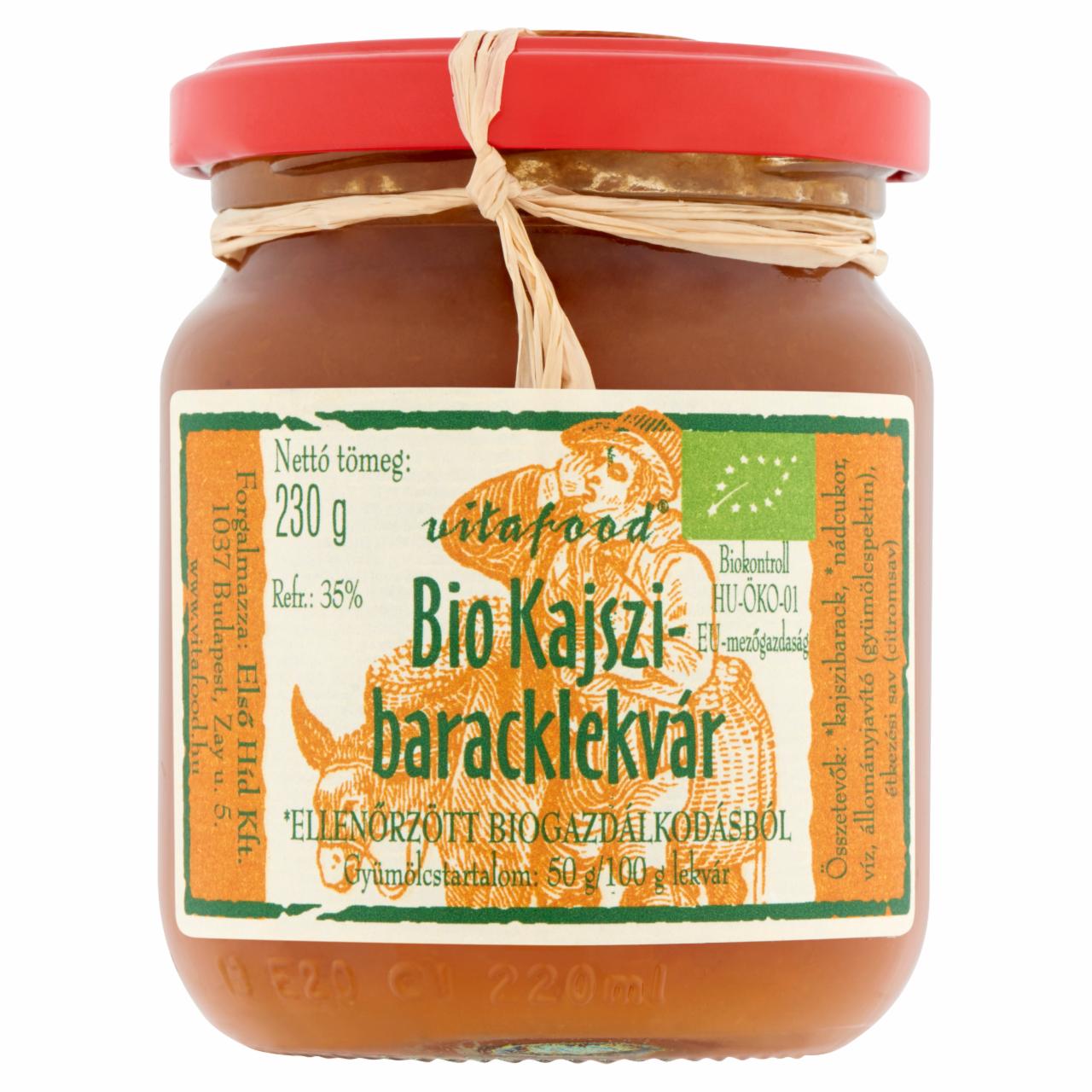 Képek - Vitafood BIO kajszibaracklekvár 230 g