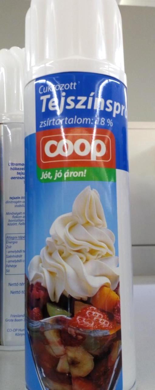 Képek - Tejszínspray 18% zsírtartalom Coop