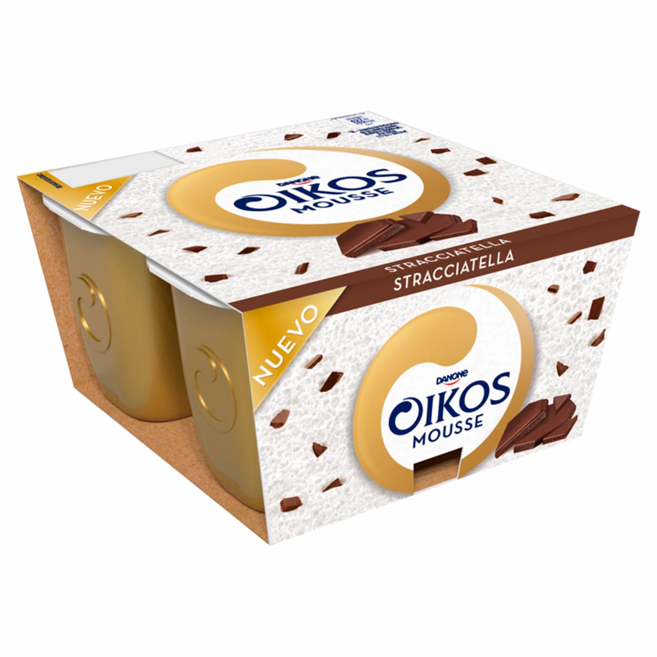 Képek - Oikos Mousse Stracciatella tejhab csokoládé darabokkal 4 x 55 g (220 g)