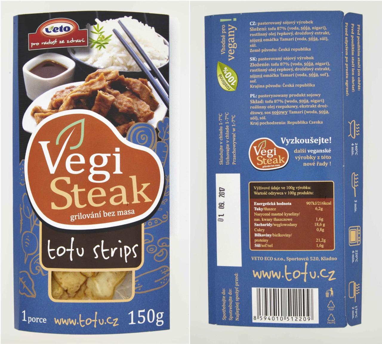 Képek - Vegisteak Tofu strips Veto