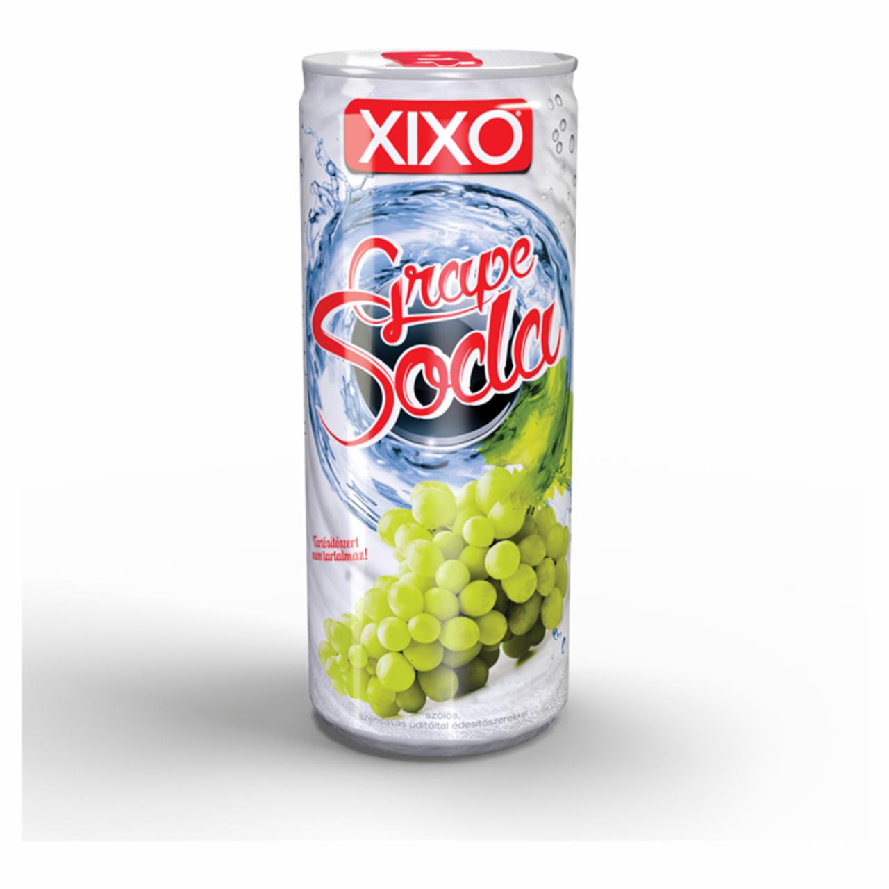 Képek - XIXO Grape Soda szőlős, cukormentes, szénsavas üdítőital édesítőszerekkel 250 ml