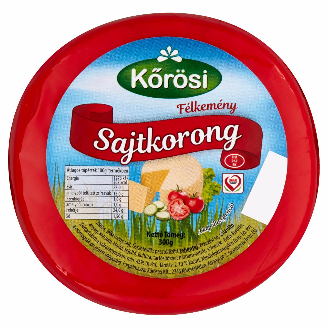 Képek - Kőrösi félkemény sajtkorong 300 g