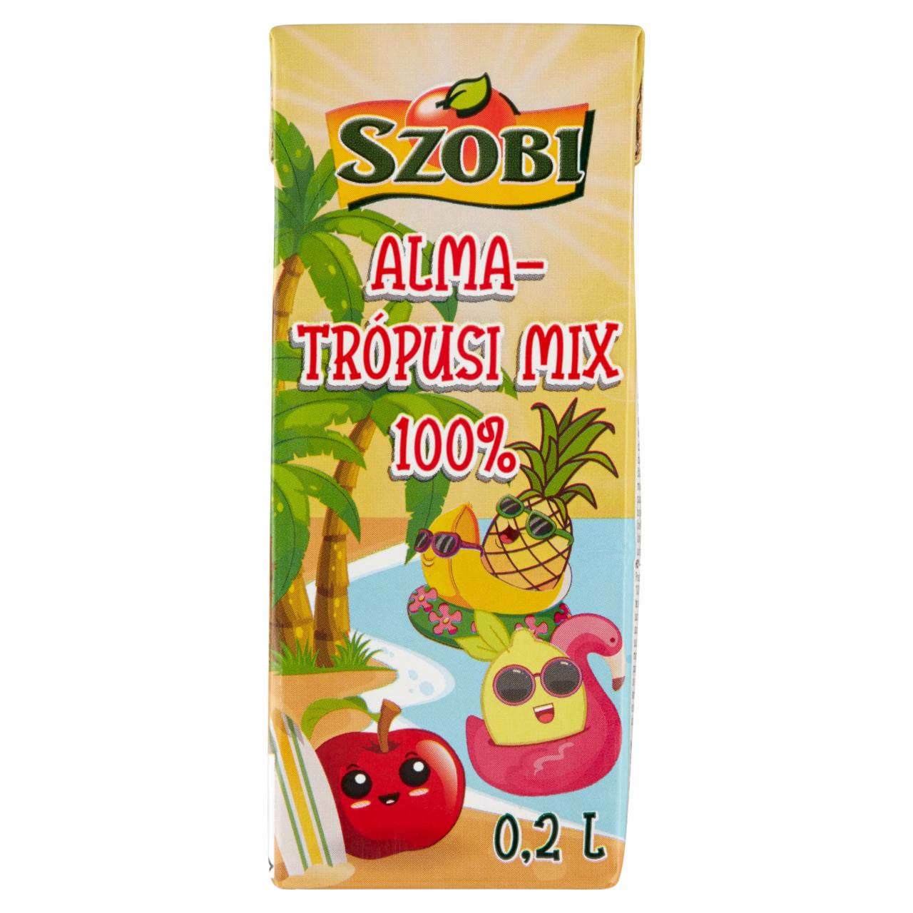 Képek - Szobi alma-trópusi mix vegyes gyümölcslé 100% 0,2 l