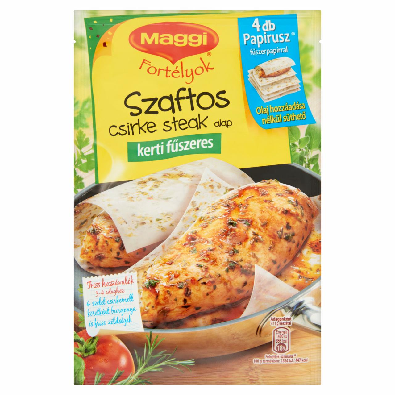 Képek - Maggi Fortélyok Szaftos kerti fűszeres csirke steak alap 23,4 g