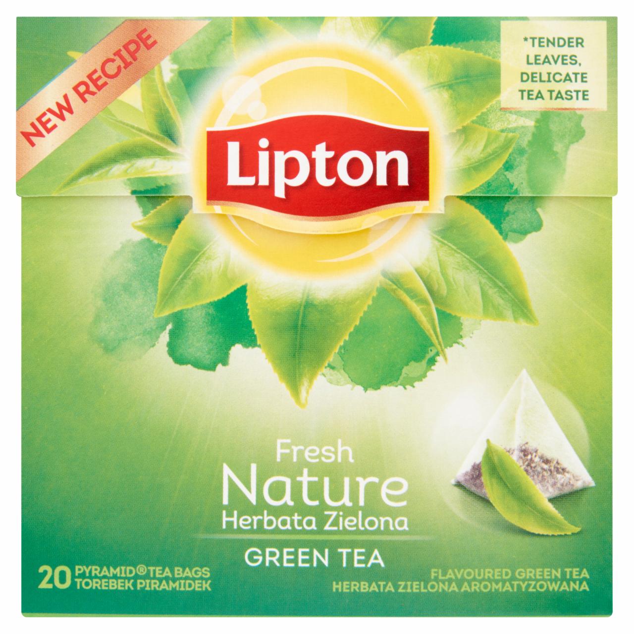 Képek - Lipton natúr zöld tea 20 piramis filter