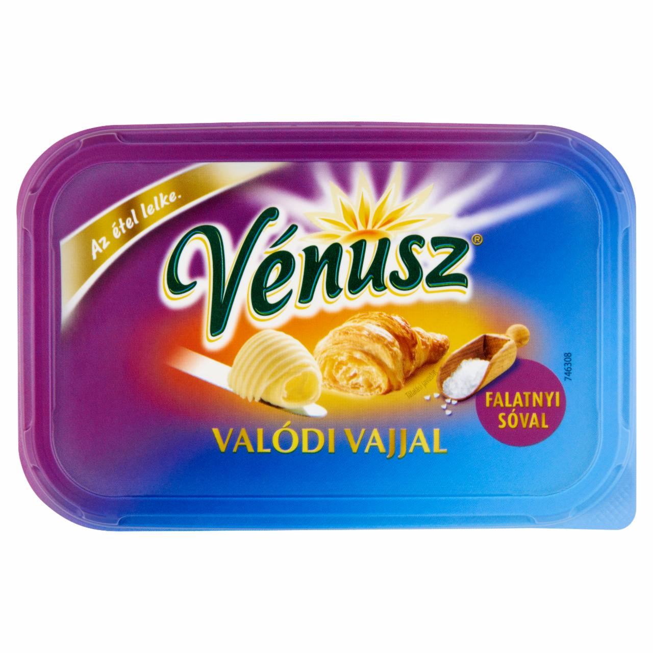 Képek - Vénusz Valódi Vajjal Falatnyi sóval margarin és vaj csökkentett zsírtartalmú keveréke 400 g
