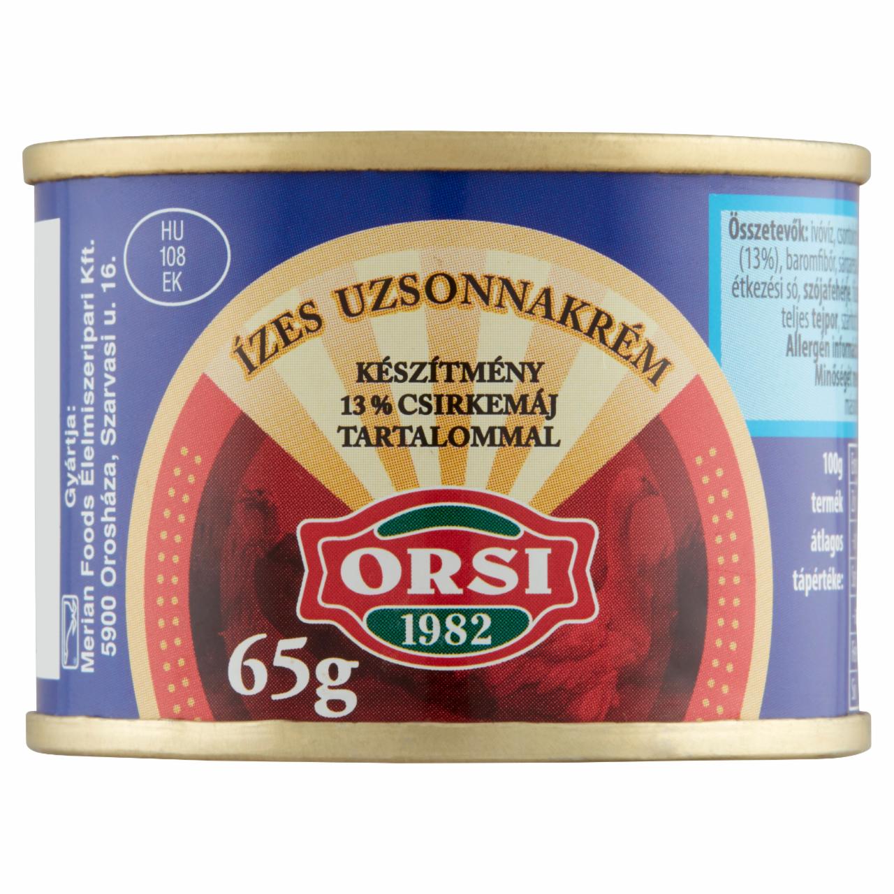 Képek - Orsi ízes uzsonnakrém 65 g