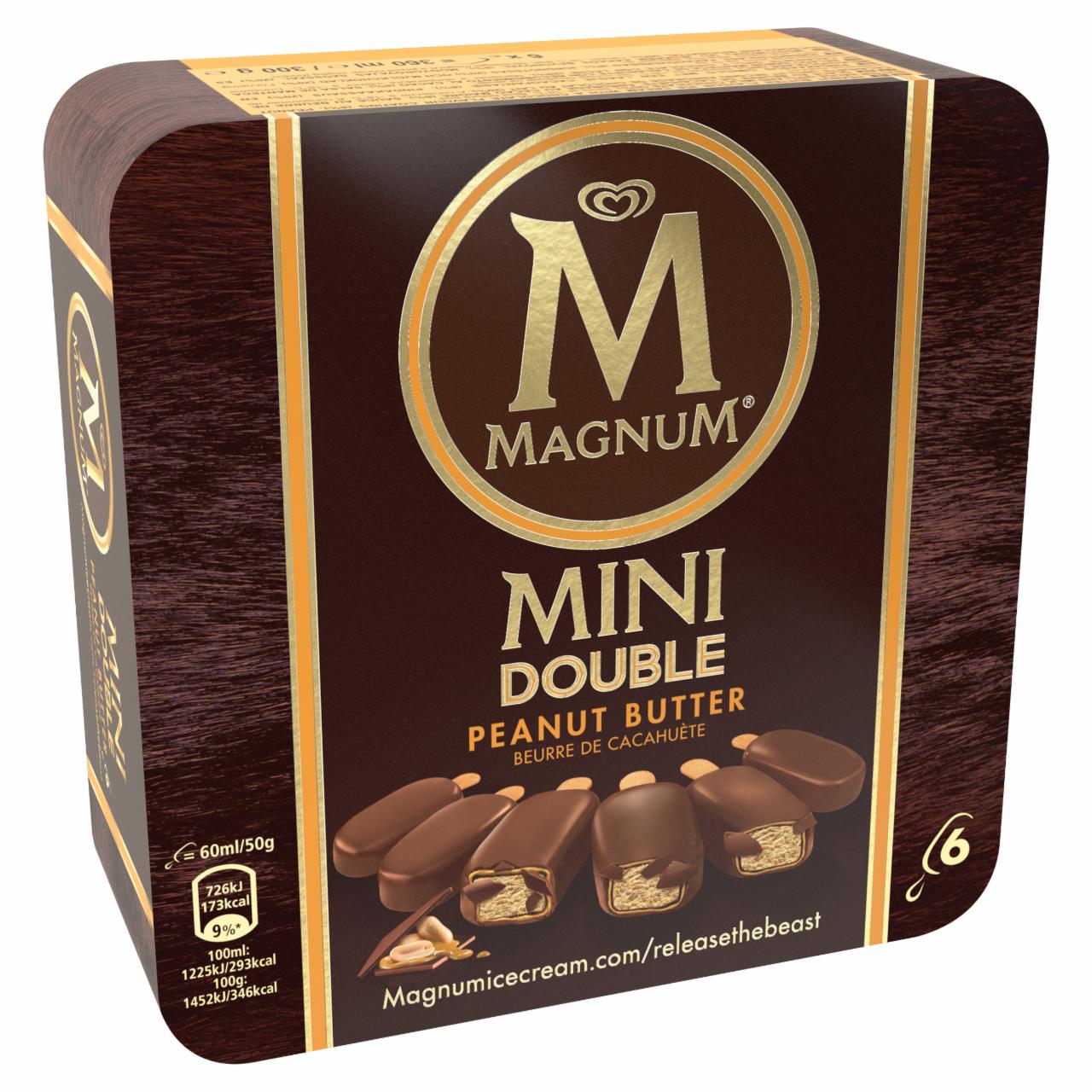 Képek - Magnum Mini mogyoróvajas multipack jégkrém 6 x 60 ml