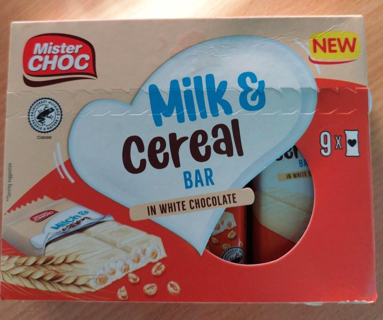 Képek - Milk & Cereal bar in white chocolate Mister Choc