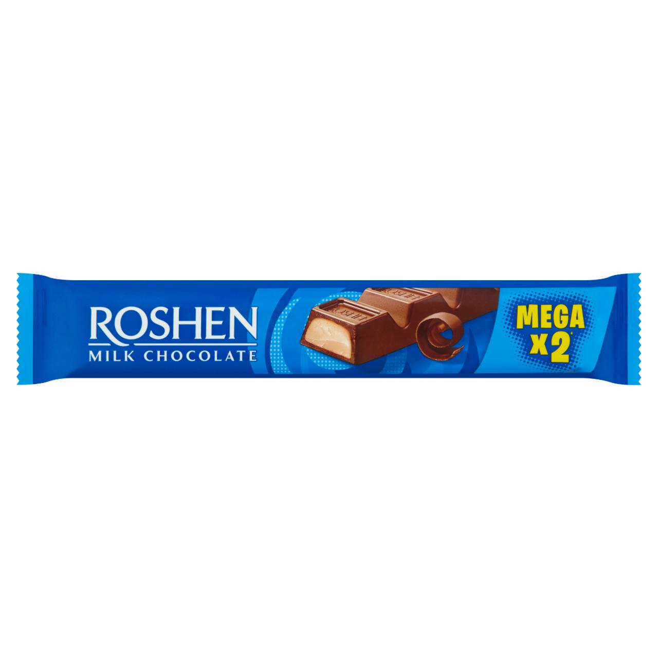 Képek - Roshen Mega x2 tejcsokoládé szelet crème brûlée töltelékkel 66 g
