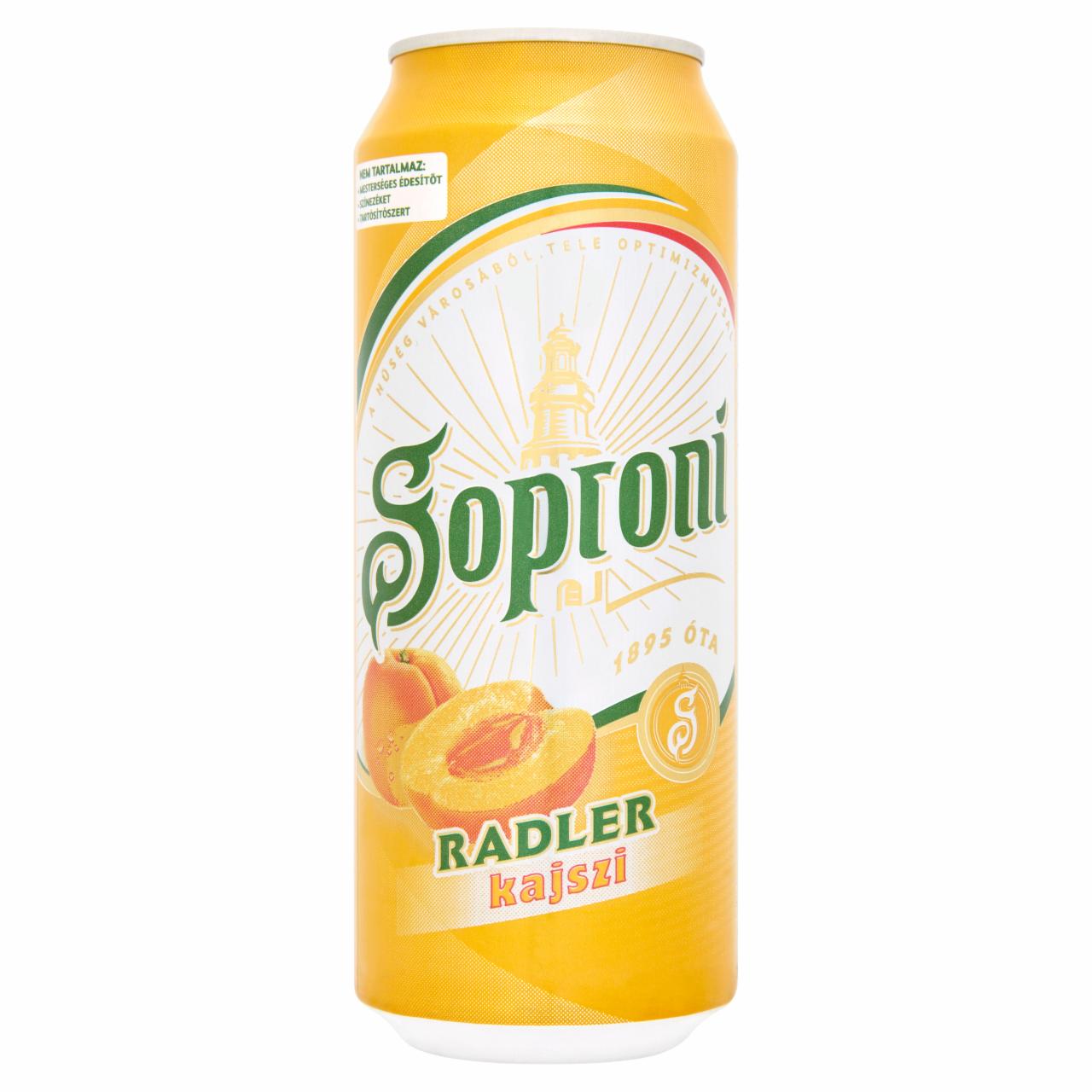 Képek - Soproni kajszi radler 2% 0,5 l