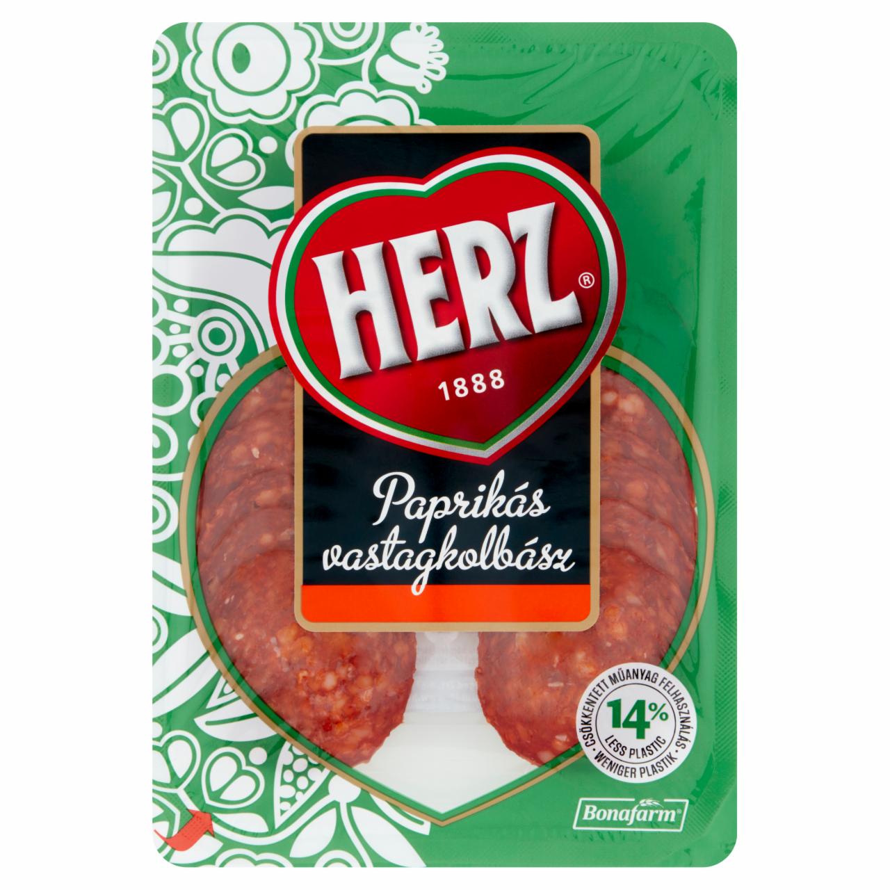 Képek - HERZ szeletelt paprikás vastagkolbász 70 g
